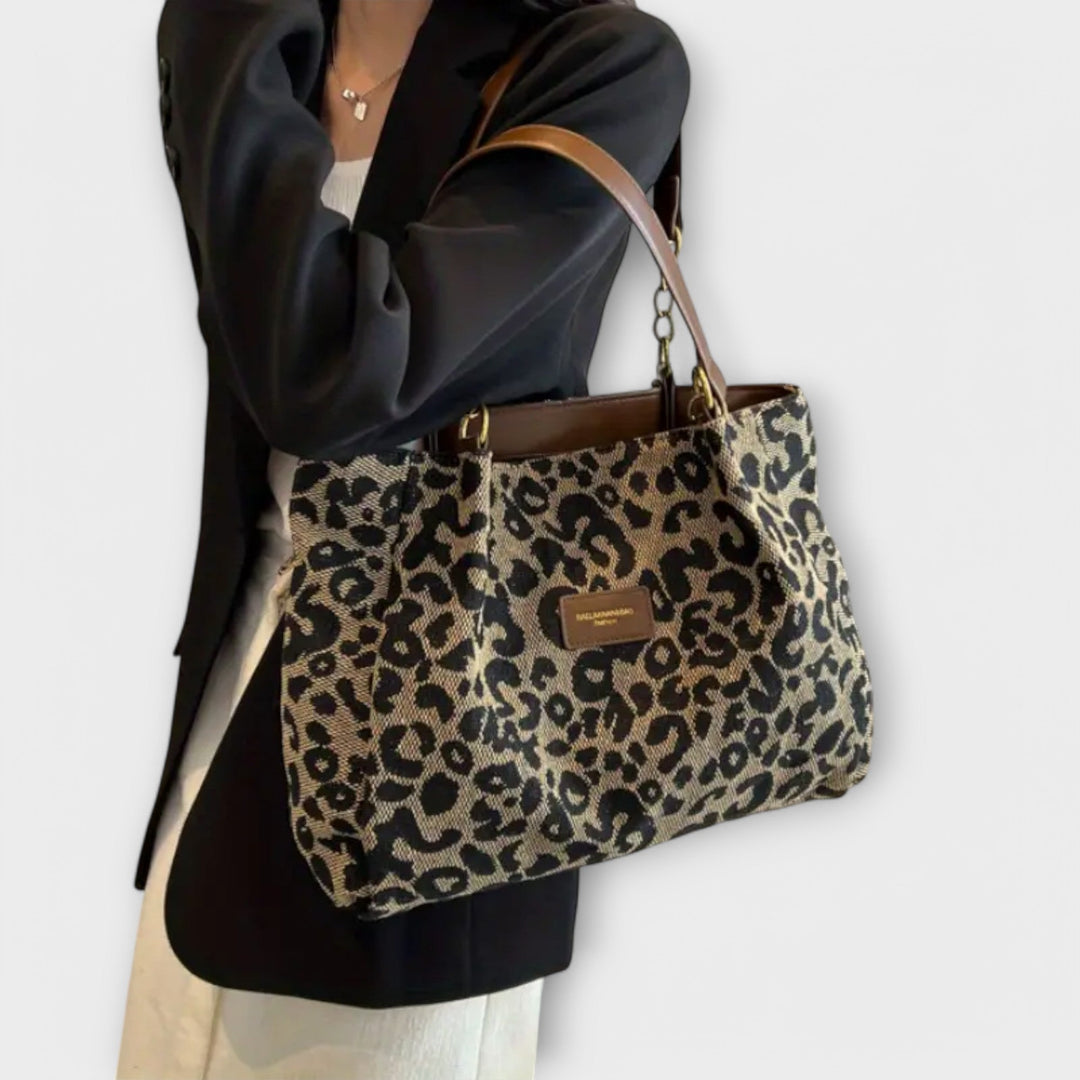 Leopard Print Canvas Tote