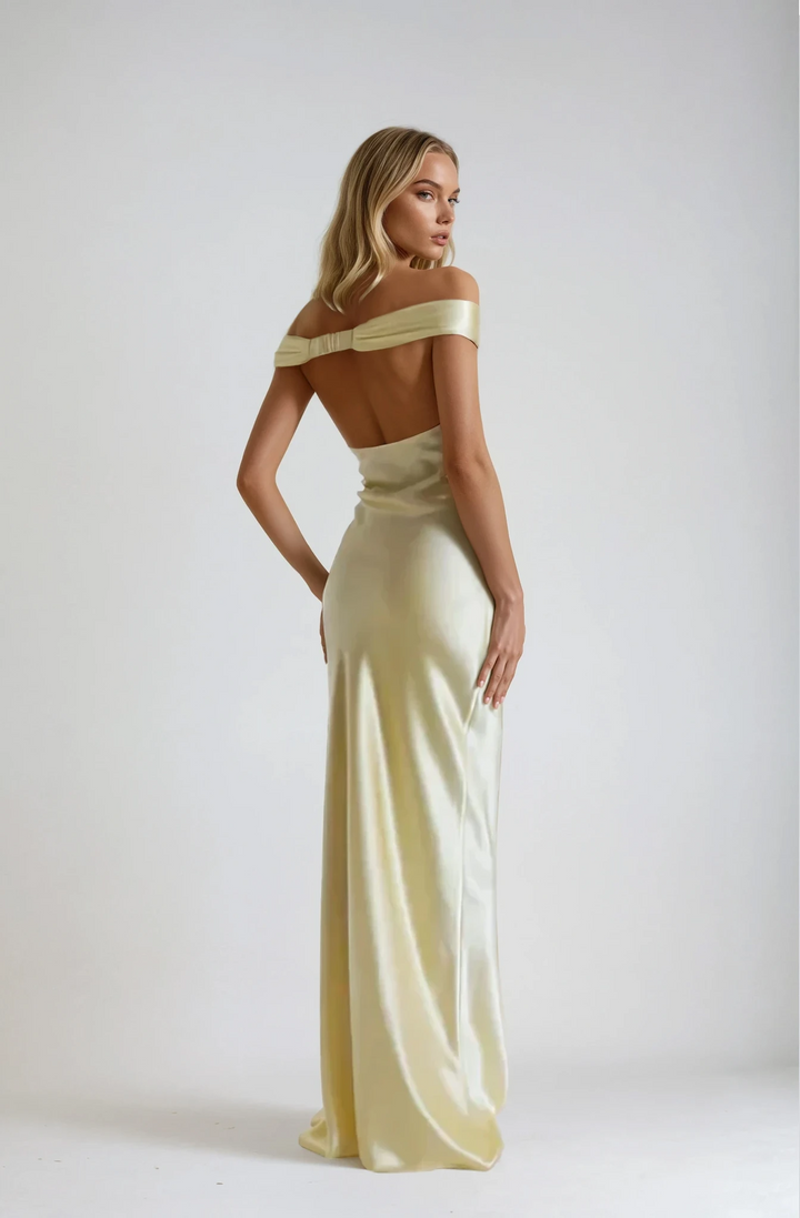 Emory | Satin Backless Maxi Dress