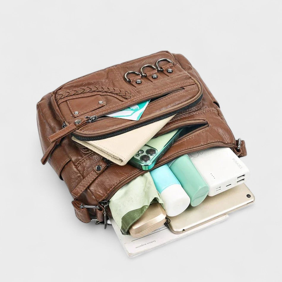 Vintage Inspired Multi-Layer Crossbody Bag