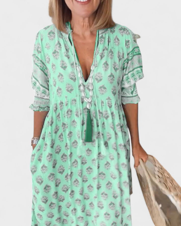 Lani | Boho Button Dress