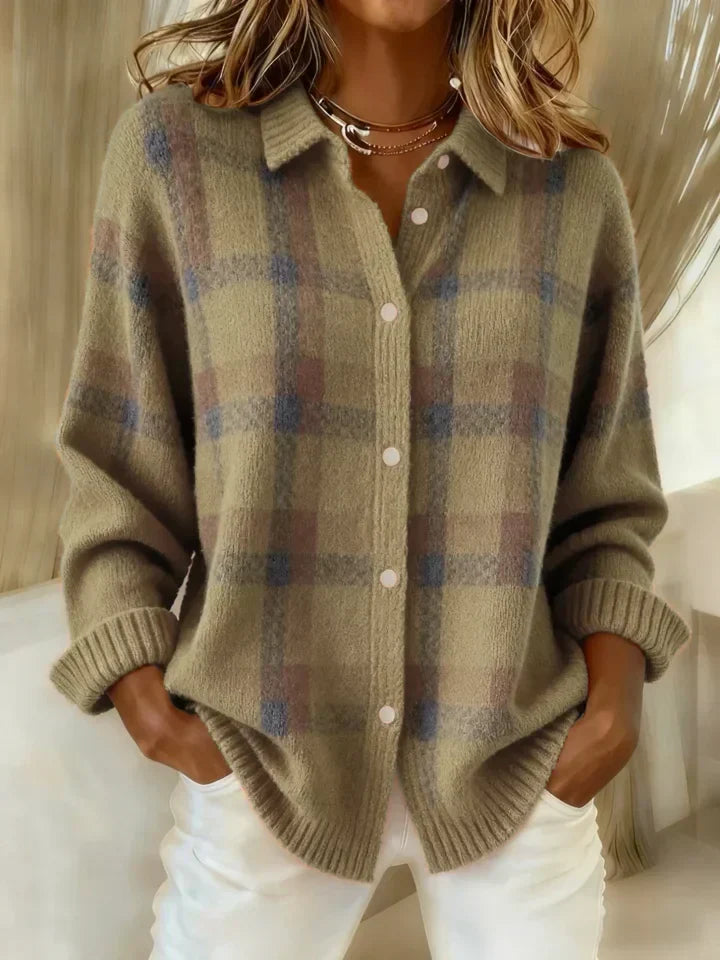 Arlisset | Soft Checked Holiday Blouse