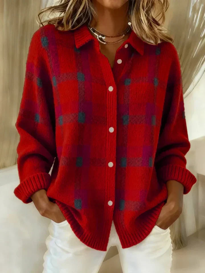 Arlisset | Soft Checked Holiday Blouse