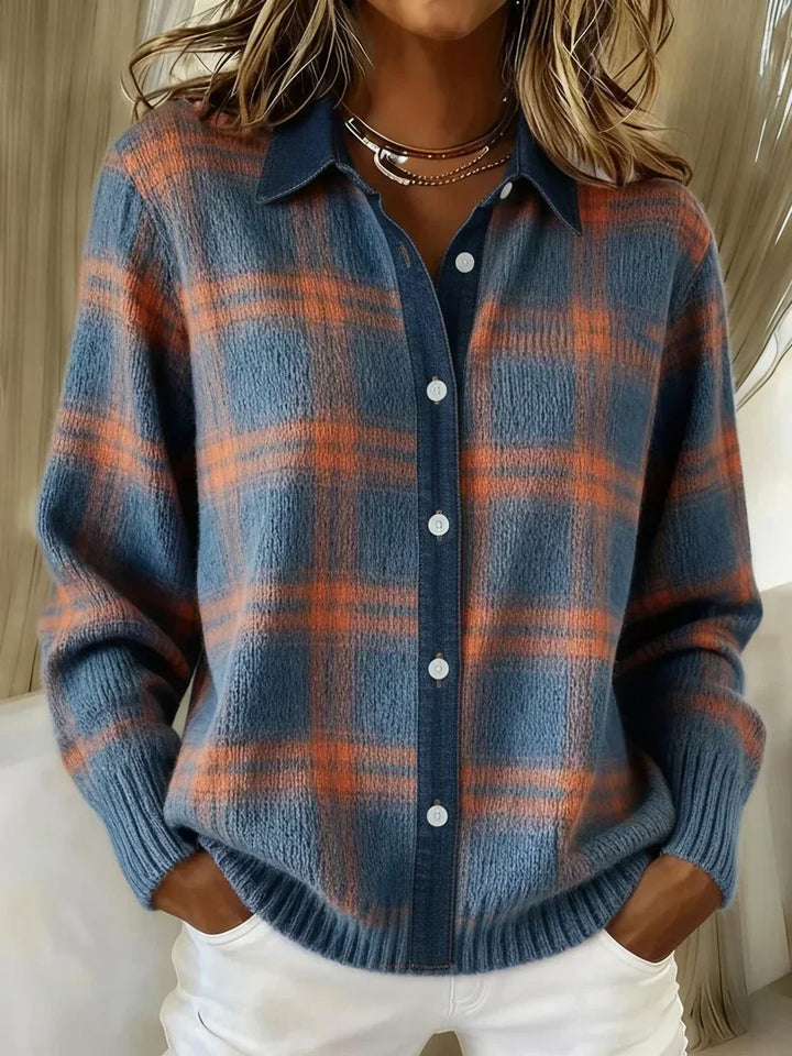 Arlisset | Soft Checked Holiday Blouse